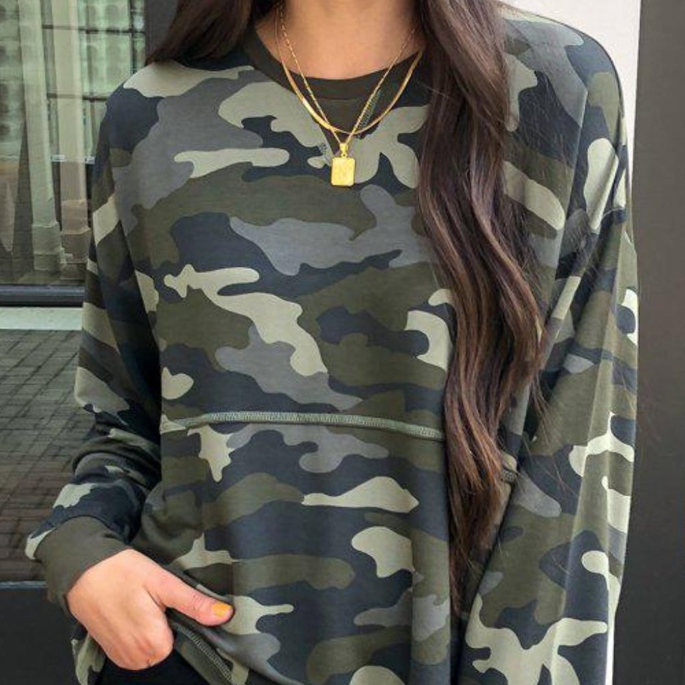 BB Dakota Nothin' to See Here Camo Sweatshirt
